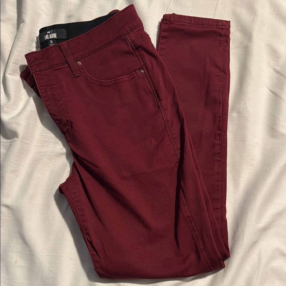 LuLaRoe wine skinny denim pants size 30
